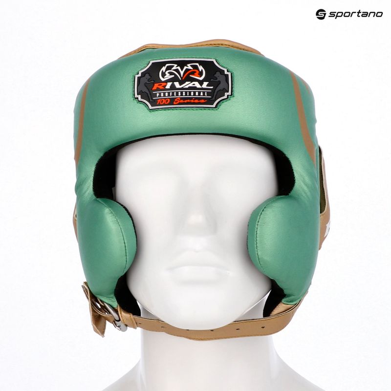 Bokso šalmas Rival RHG100 Professional Headgear green/gold 6