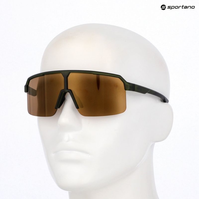 Saulės akiniai UVEX Ramp olive matt/mirror gold 7