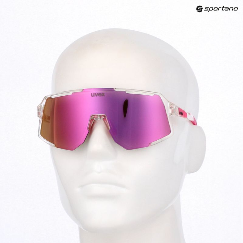 Saulės akiniai UVEX Sequenze clear/mirror pink 7