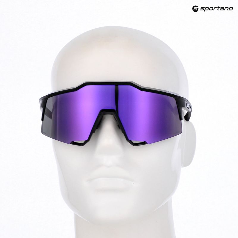 Akiniai nuo saulės 100 % Speedcraft polished black/hiper polarized lavender mirror 6