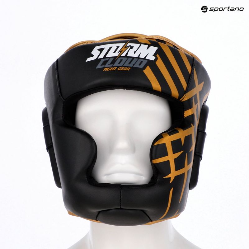 Bokso šalmas StormCloud Lynx black/gold 15