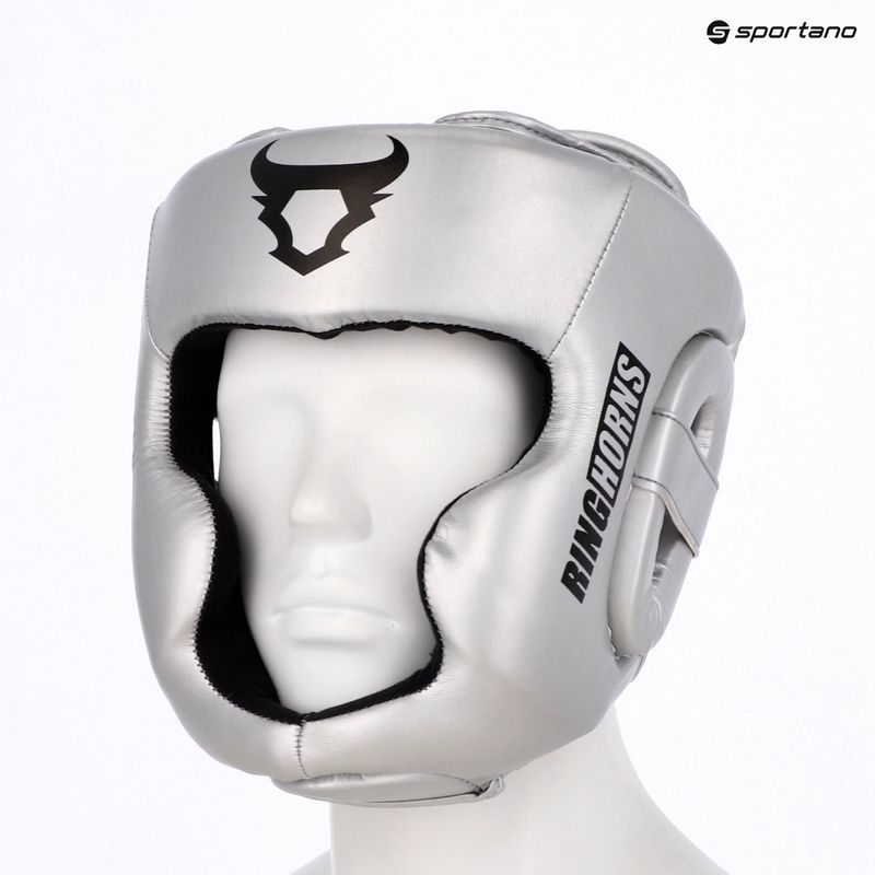 Bokso šalmas Venum Ringhorns Charger Headgear silver/black 8