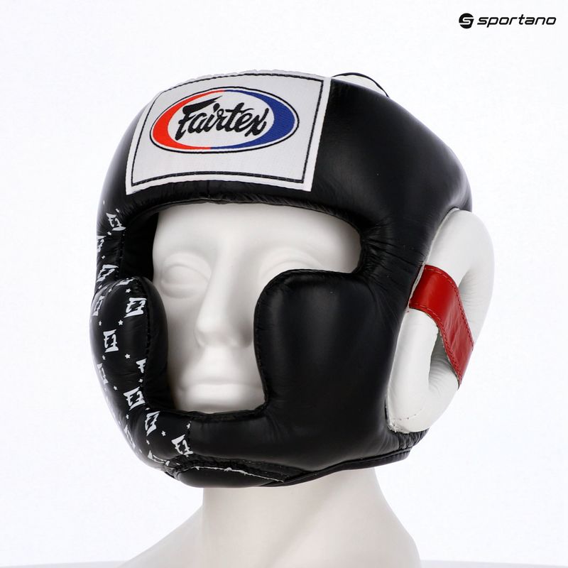 Bokso šalmas Fairtex Super Sparring black/white 6