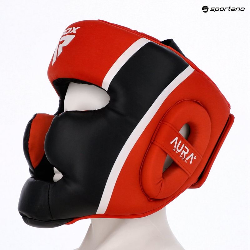 Bokso šalmas RDX Head Guard Aura Plus T-17 red 7