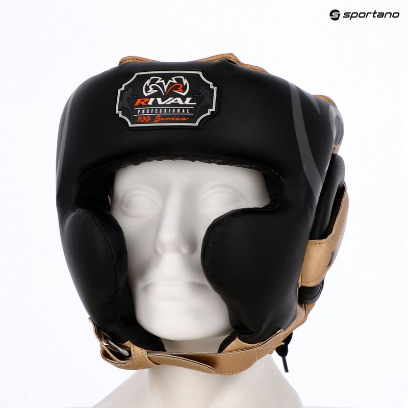 Bokso šalmas Rival RHG100 Professional Headgear black/gold 6