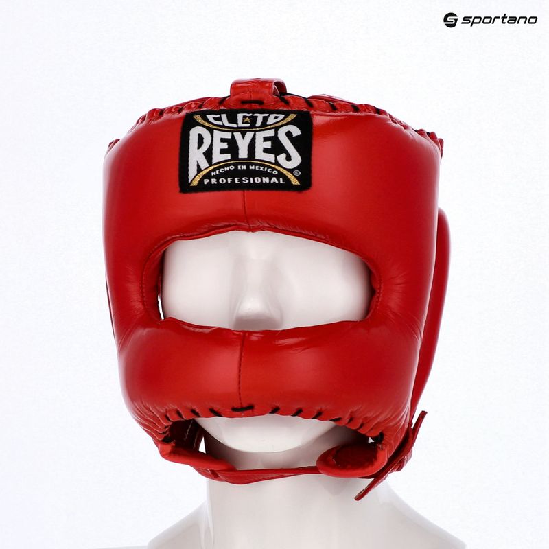 Bokso šalmas Cleto Reyes su smailia veido dalimi, raudonas nailonas 3