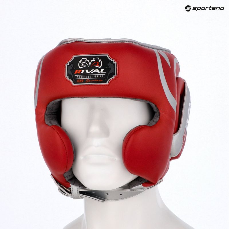 Bokso šalmas Rival RHG100 Professional Headgear red/silver 6