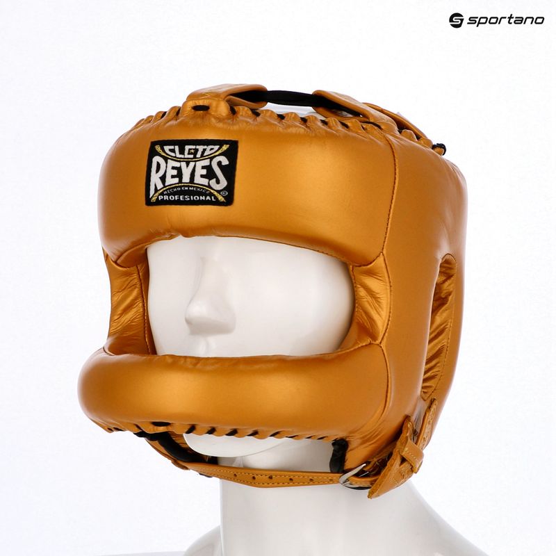 Bokso šalmas Cleto Reyes With Round Face Bar gold 3