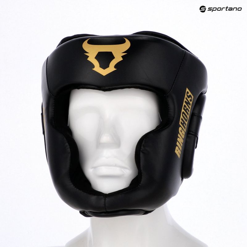 Bokso šalmas Venum Ringhorns Charger Headgear black/gold 8