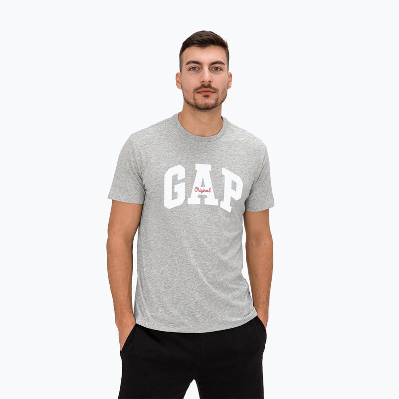Vyriški marškinėliai GAP Logo Original Tee grey heather