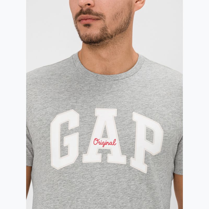 Vyriški marškinėliai GAP Logo Original Tee grey heather 4