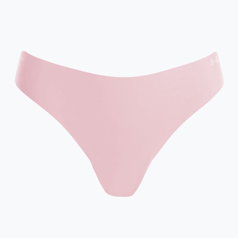 Moteriški stringai Under Armour Pure Stretch Ns Thong 3 poros canyon pink/black 2
