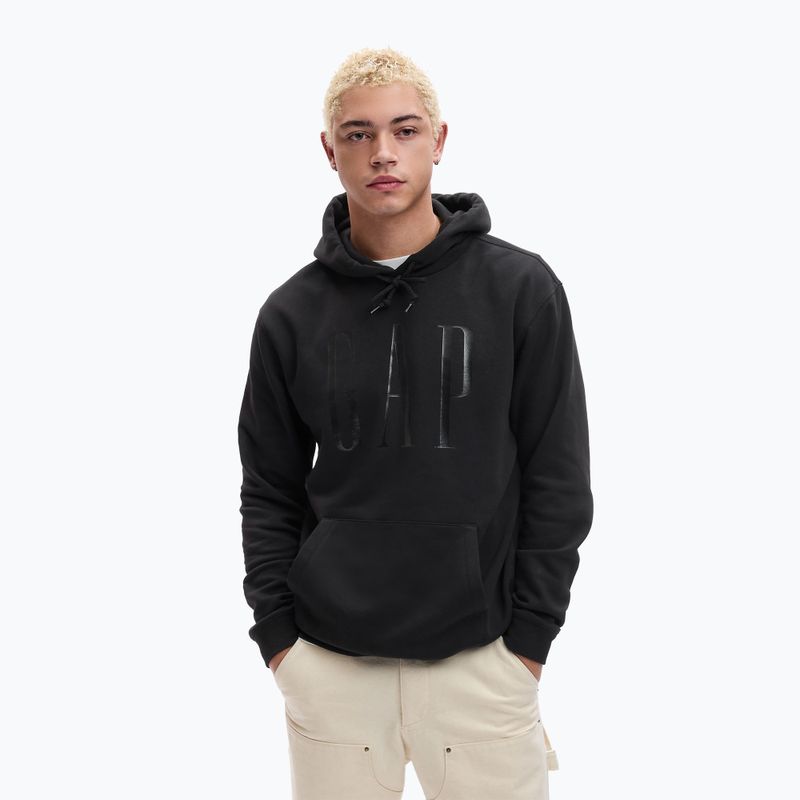 Vyriškas džemperis GAP Shine Logo Hoodie true black