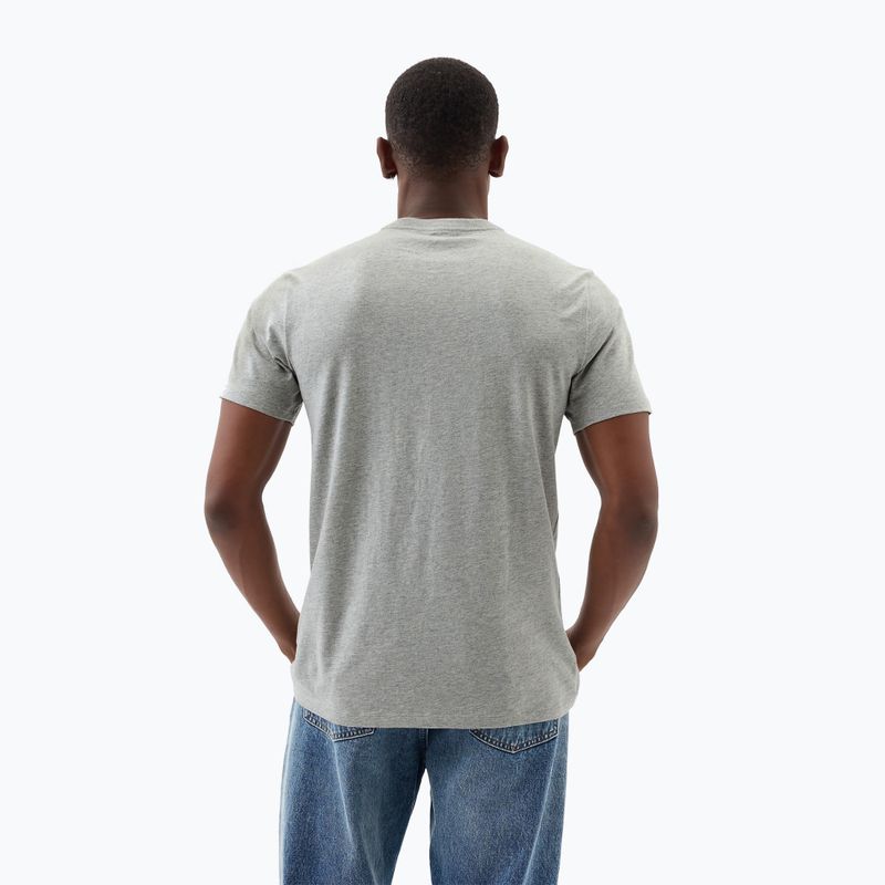 Vyriški marškinėliai GAP Soft Basic Logo heather grey 3