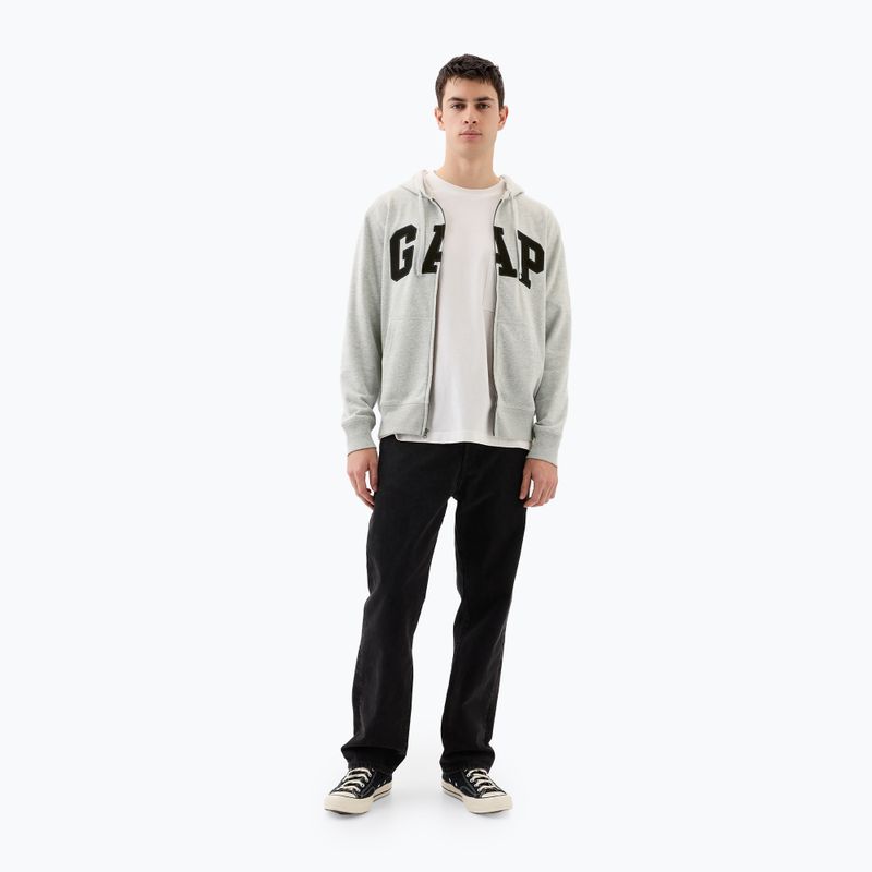 Vyriškas džemperis GAP Heritage French Terry Fullzip Logo light heather grey 2