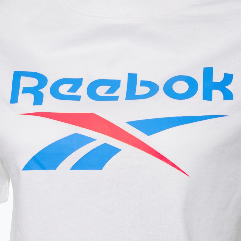 Moteriški marškinėliai Reebok Identity Big Logo Crop Tee white/coral/blue 3
