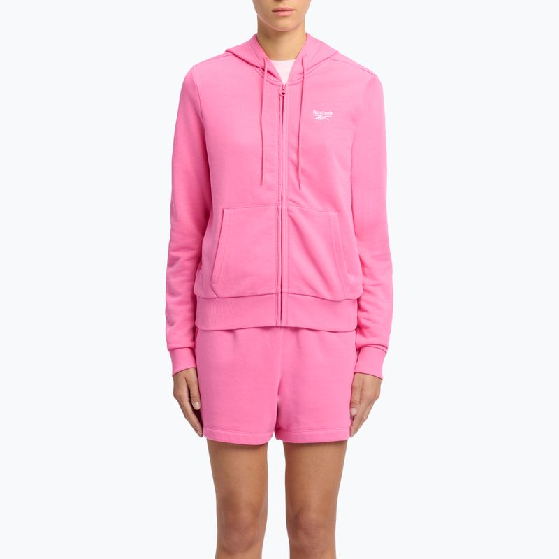 Moteriškas džemperis Reebok Small Logo French Terry FZ true pink