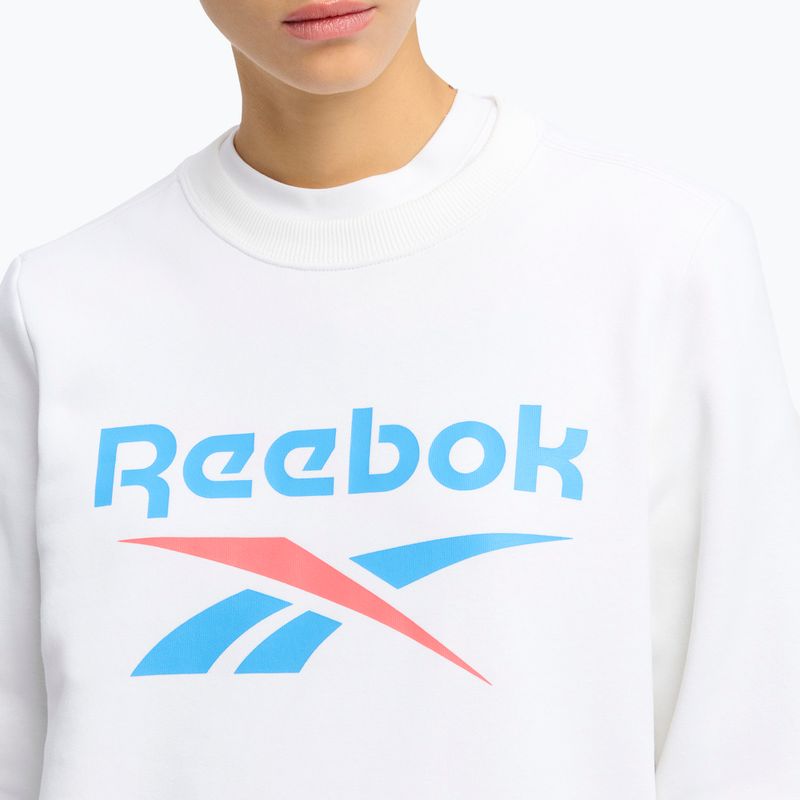 Moteriškas džemperis Reebok Identity Big Logo Fleece Crew white/coral/blue 4