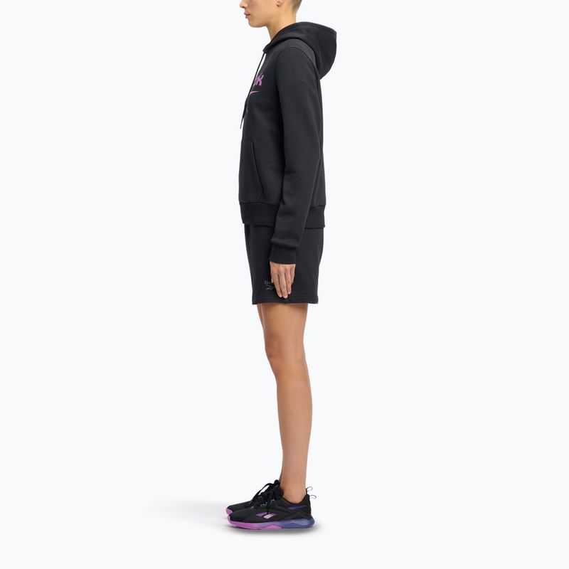Moteriškas džemperis Reebok Identity Big Logo Fleece black/purple rave/electric amber 2