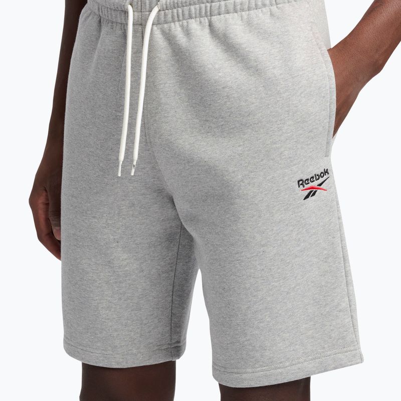 Vyriški treniruočių šortai Reebok Identity Small Logo Fleece medium grey heather/vector red 4
