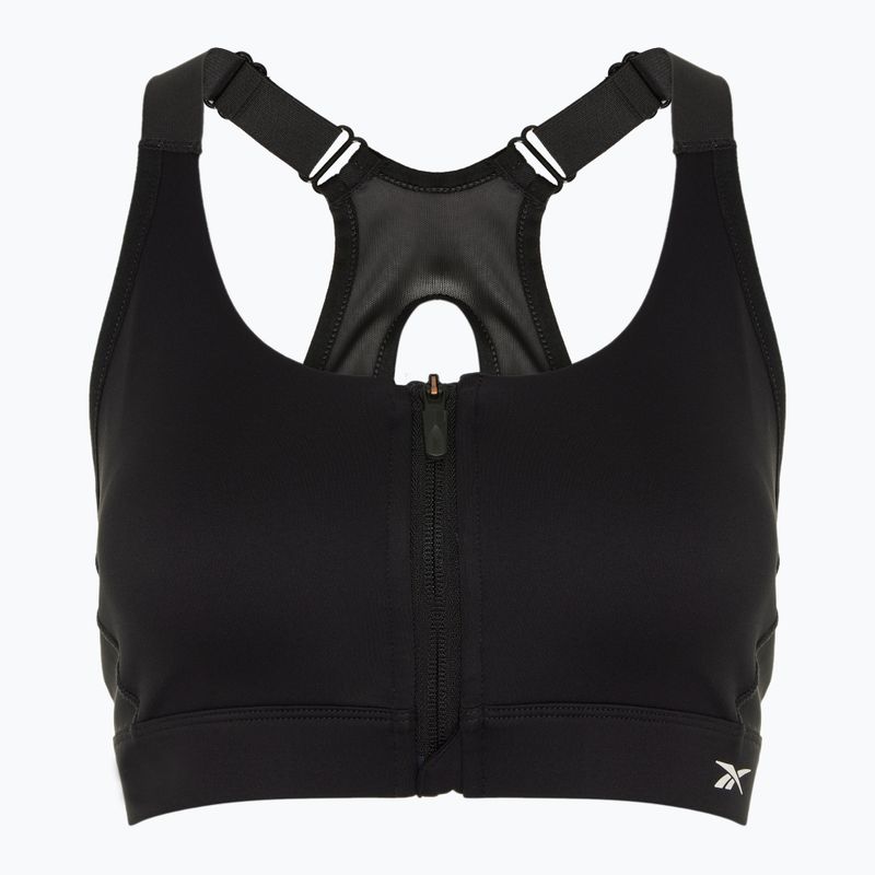 Treniruočių liemenėlė Reebok Lux Front-Zip High Impact black