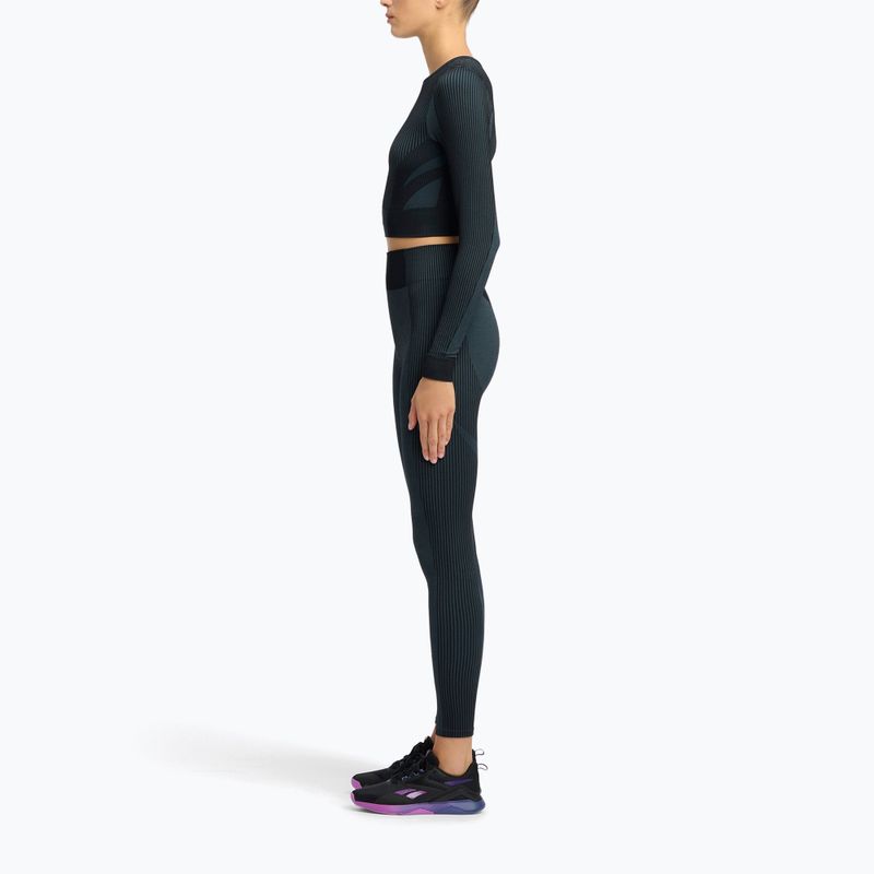 Moteriški treniruočių marškinėliai ilgomis rankovėmis Reebok RBK Lab Seamless Crop black 2