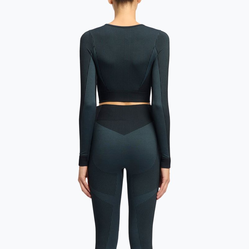 Moteriški treniruočių marškinėliai ilgomis rankovėmis Reebok RBK Lab Seamless Crop black 3