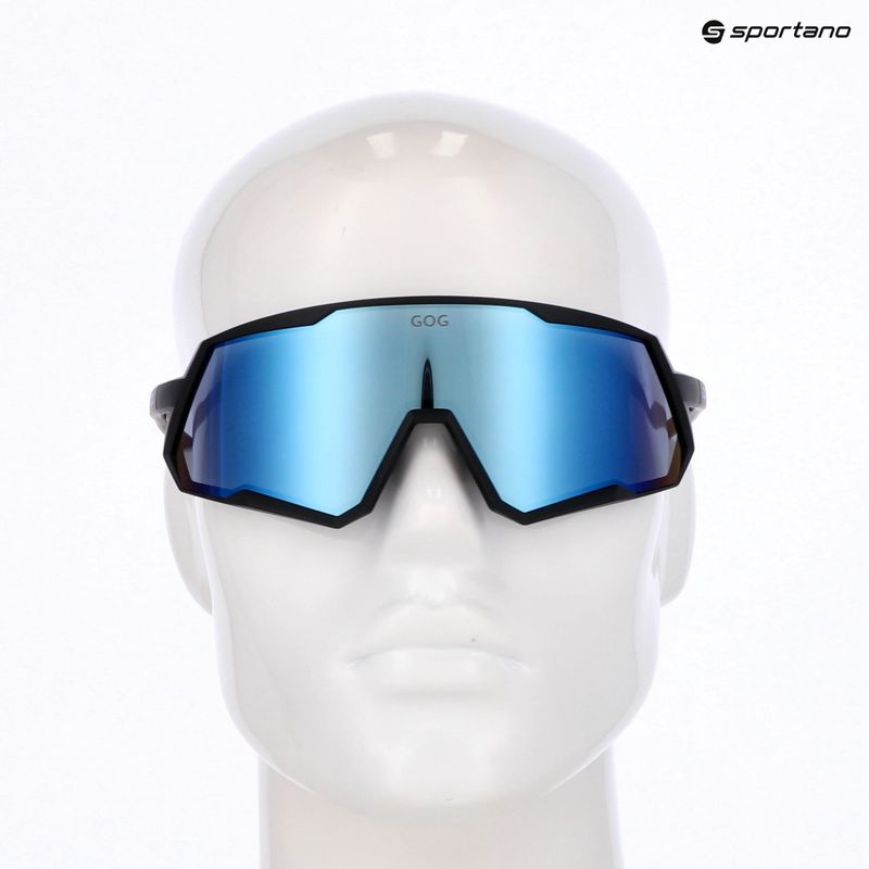 Akiniai nuo saulės GOG Tove matt black/reflex white/blue 5