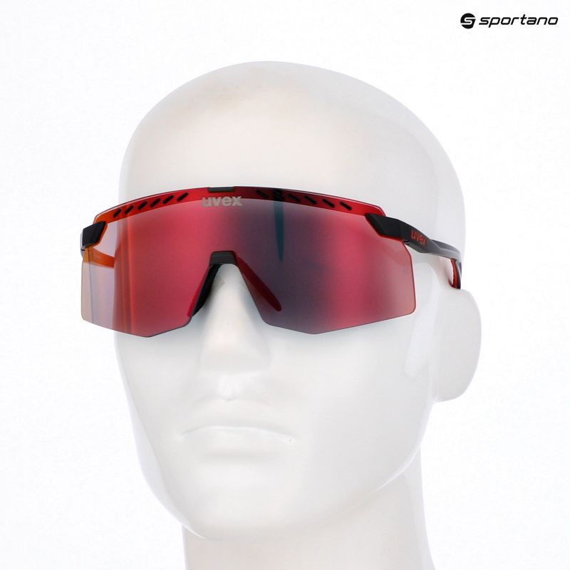Saulės akiniai UVEX Pace Stage black matt/mirror red 7
