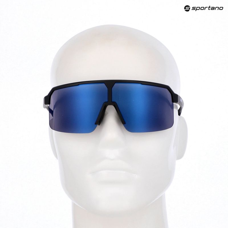 Saulės akiniai UVEX Ramp black matt/mirror blue 7