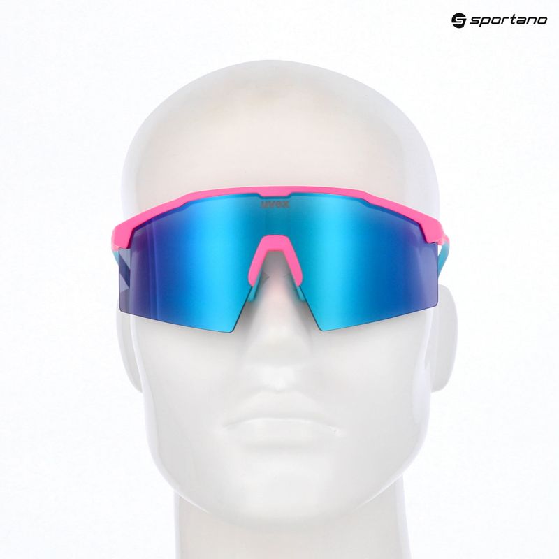 Saulės akiniai UVEX Flowline pink matt/mirror blue 7