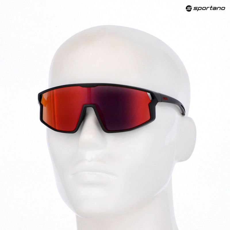 Vaikiški akiniai nuo saulės UVEX Skyryse Jr black matt/mirror red 7