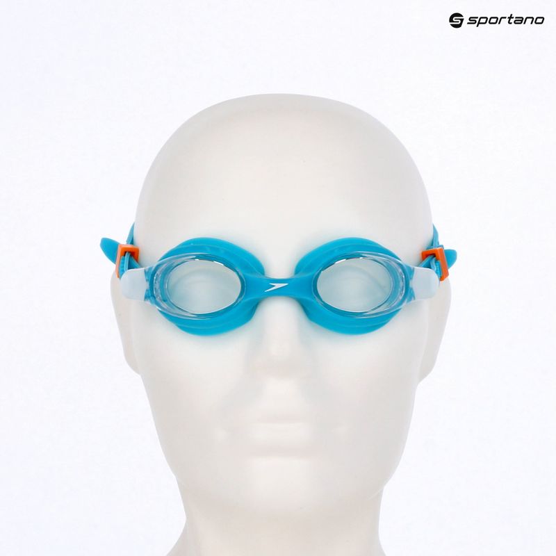 Vaikiški plaukimo akiniai Speedo Skoogles azure blue/fluro green/fluro orange/clear 3