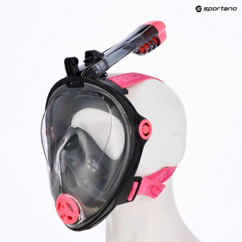 Viso veido kaukė nardymui AQUA-SPEED Spectra 2.0 juoda/rožinė 7
