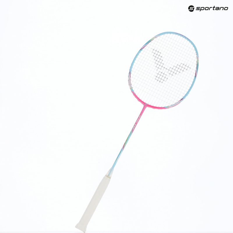 Badmintono raketė VICTOR DriveX 6SP QM fluorescent rose-red/light blue 5