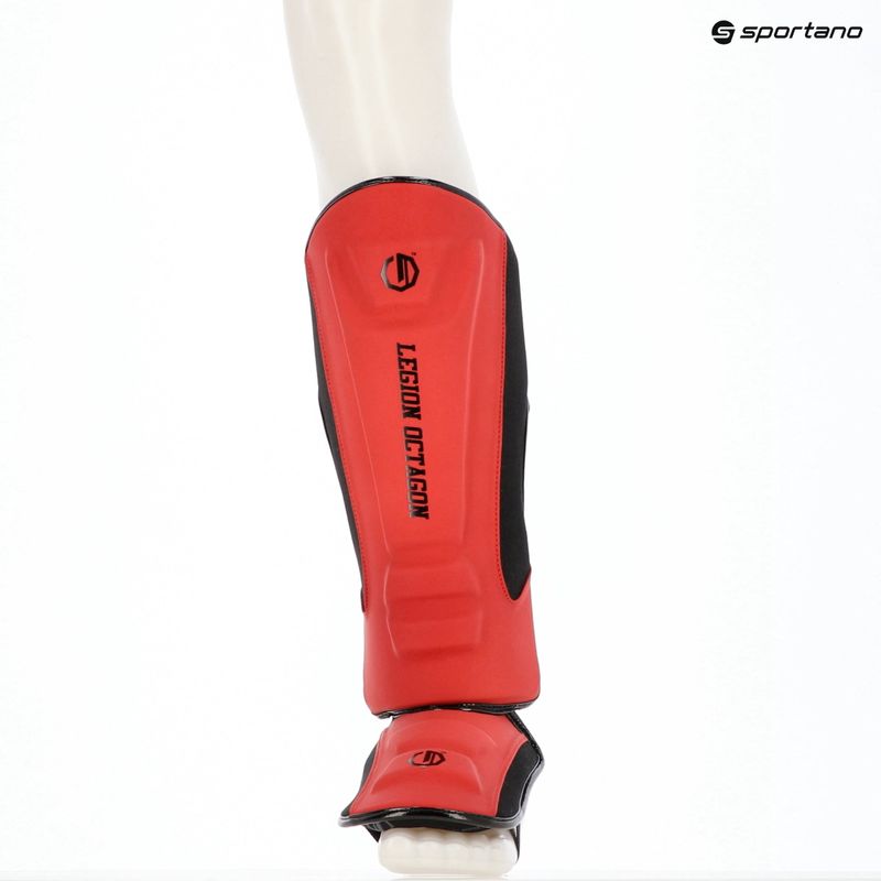 Blauzdų ir pėdų apsaugos Octagon Legion Enforcer dark red 6