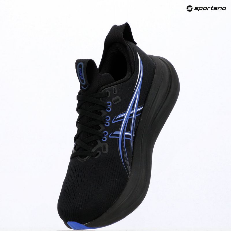 Vyriški bėgimo batai ASICS Gel-Nimbus 28 black/neon blue 16