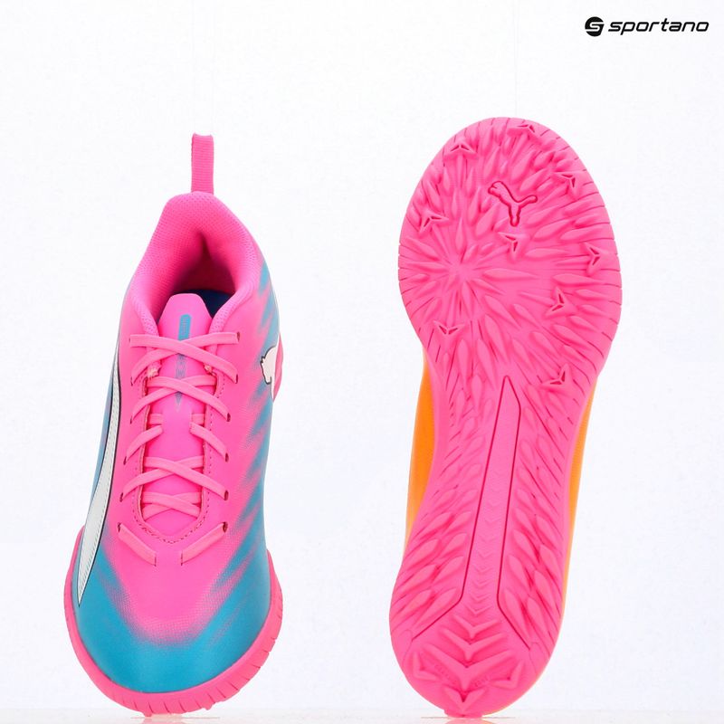 Vaikiški futbolo batai PUMA Ultra 6 Play TT Jr poison pink/puma white/sun stream/bright aqua/puma black 16