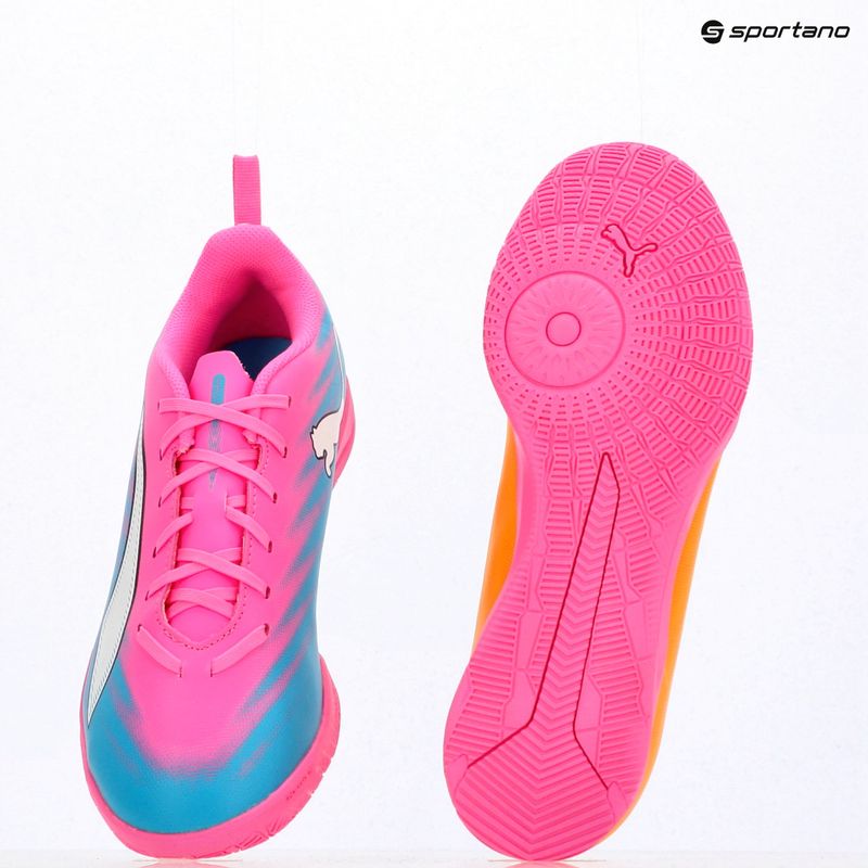 Vaikiški futbolo batai PUMA Ultra 6 Play It Jr poison pink/puma wht/sun stream/bright aqua/puma blk 15