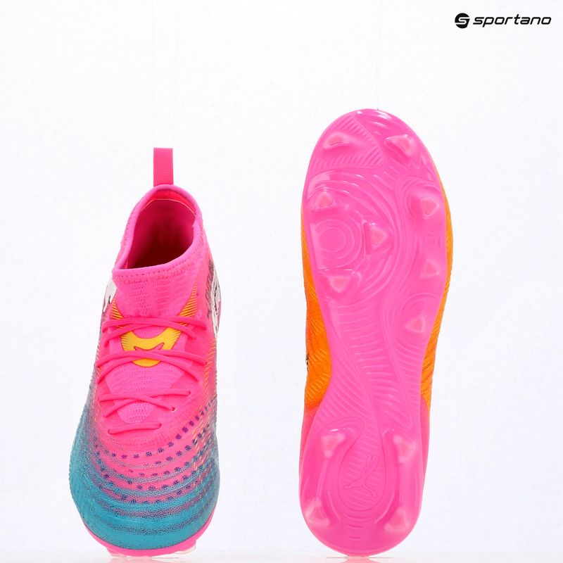 Vaikiški futbolo batai PUMA Future 9 Match FG/AG Jr poison pink/puma white/sun stream/bright aqua/puma black 15