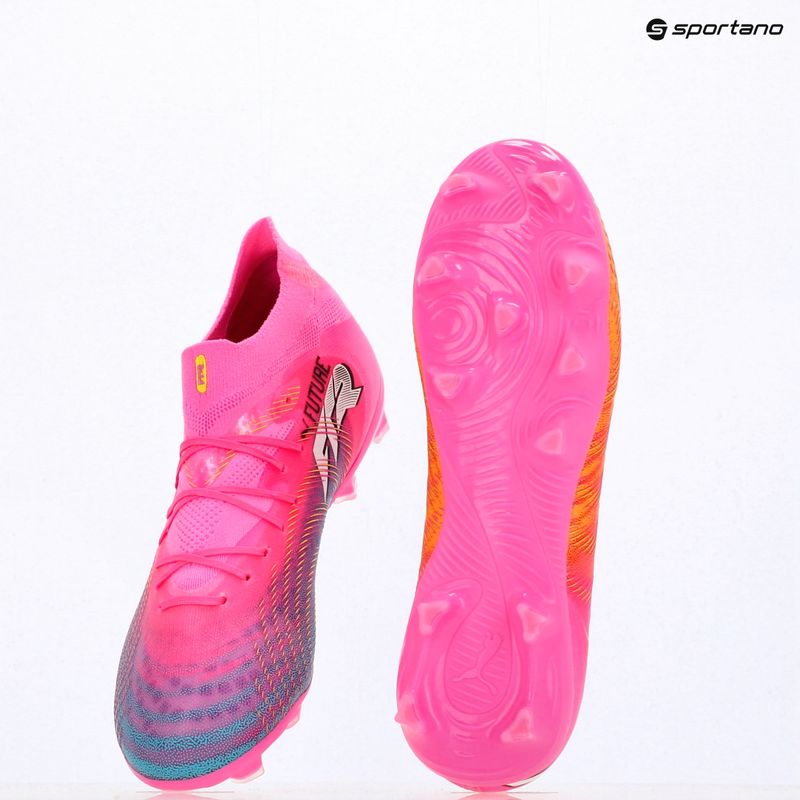 Vaikiški futbolo batai PUMA Future 9 Pro FG/AG Jr poison pink/puma wht/sun stream/bright aqua/puma blk 17
