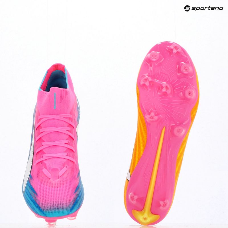 Futbolo batai PUMA Ultra 6 Match + FG/AG poison pink/puma white/sun stream/bright aqua/puma black 9