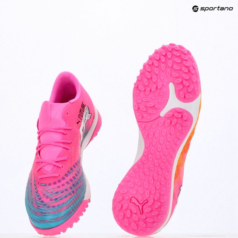 Futbolo batai PUMA Future 9 Match Fusion TT poison pink/puma white/sun stream/bright aqua/puma black 14