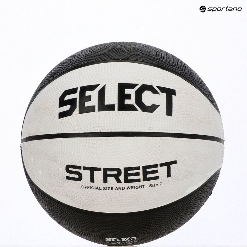 Vaikų krepšinio kamuoliai SELECT Basketball Street v23 white/black 7 dydžio 4