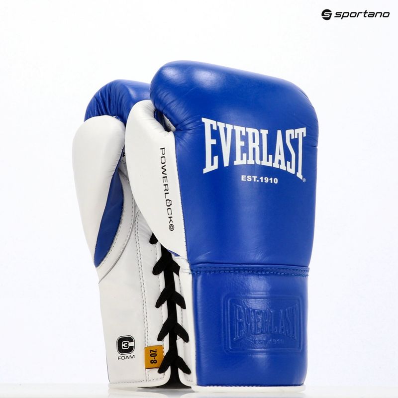 Bokso pirštinės Everlast Powerlock OG Pro Fight blue/white 7