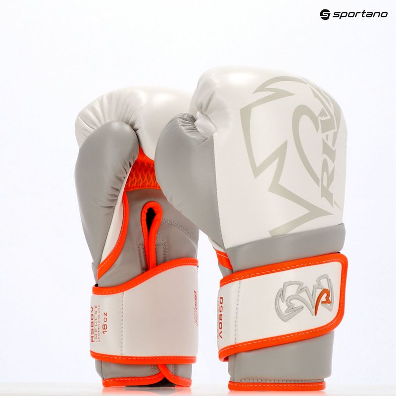 Bokso pirštinės Rival Impulse Sparring Gloves Gants white/orange 5