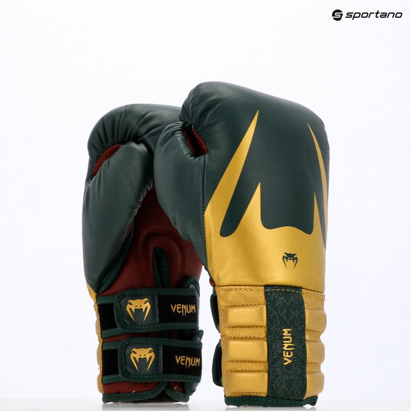 Bokso pirštinės Venum Reverso Boxing green/gold 9