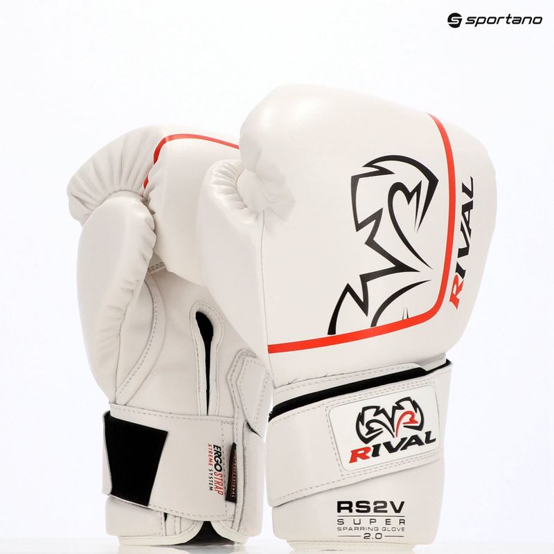 Bokso pirštinės Rival Super Sparring 2.0 white 12
