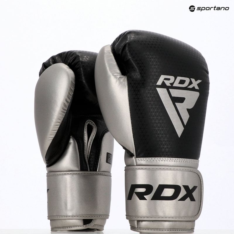 Bokso pirštinės RDX L2 Mark Pro Sparring Boxing Hook & Loop silver 11