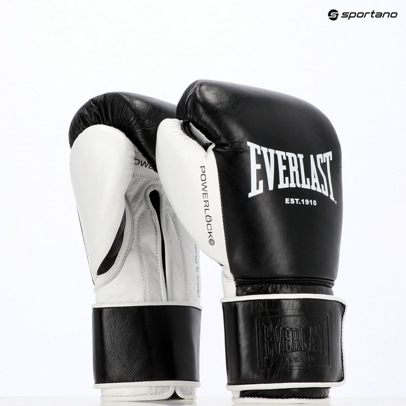 Bokso pirštinės Everlast Powerlock Pro OG H&L black/white 7